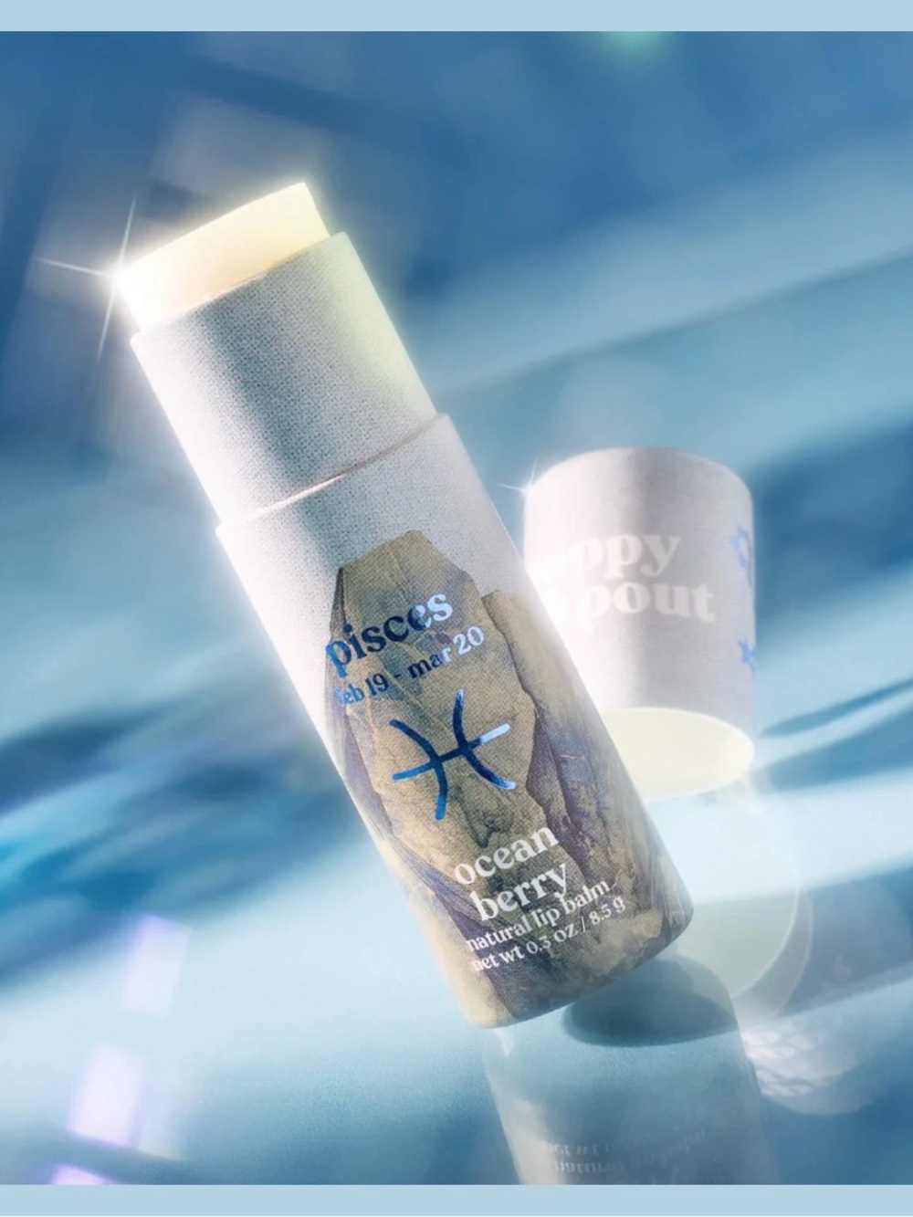 Poppy and Pout Lip Balm Pisces- Ocean Berry